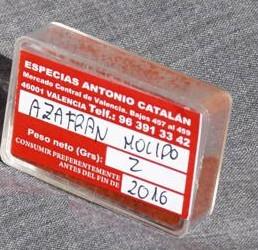 Box of 2 grams of  saffron powder
